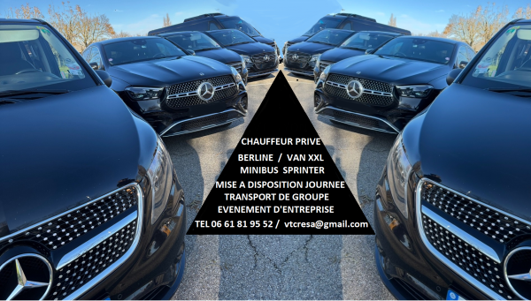 Chauffeur privé à Roanne en van et minibus pour vos évènements et transferts en groupe